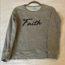 Draper James Gray Faith Sweatshirt