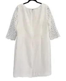 Preston & York Ivory Lace Sleeve Dress Size 18