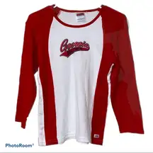Georgia Bulldogs large Jersey t-shirt 3/4 sleeves