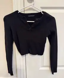 Brandy Melville Button-Up Cropped sweater