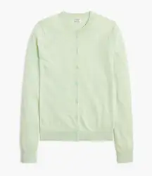 NWT J. Crew Classic Cardigan Mint Green sensor hole sew or cover w cherry patch
