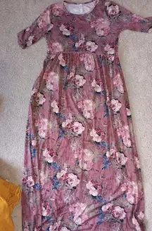 Women's Orange Creek Floral Maxi Dress Large