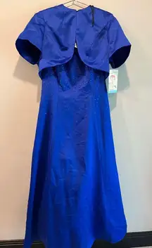 Onyx Nite Sapphire Blue Embellished Maxi Dress