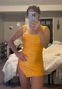 orange dress