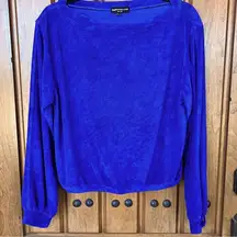 NEW!‎ Generation Love Alyssa Terry Sweatshirt Cobalt Blue XS