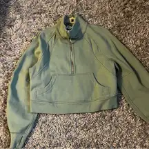 oversized scuba half zip palm court and gold zipper xs/s