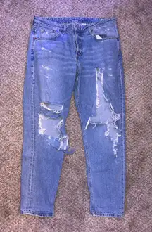 H&M Ripped Boyfriend Low Waist Jeans