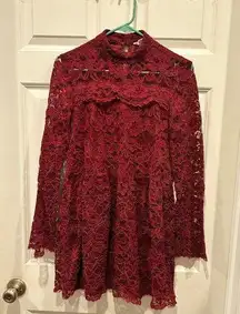 Loveriche Lace Burgundy Dress size small