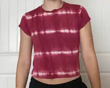 Red Tie Dye Crop Top