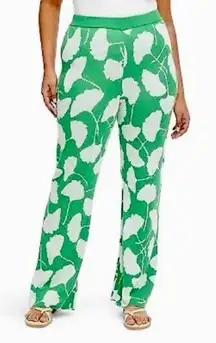 Diane Von Furstenberg x Target Ginkgo Green Sweater Knit Flare Pants New