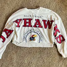 Kansas University cropped long sleeve