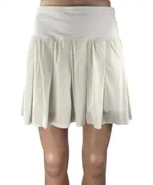 Joy Lab Womens White Pleated A Line Tennis Golf Athletic Mini Skort Skirt Sz XL