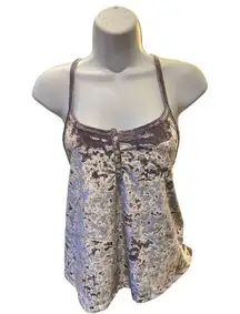 PINK - Victoria's Secret  Size Medium Lavender Crushed Velvet Sleep Tank EUC