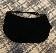 Black Suede Shoulder Bag Purse
