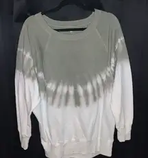 green tie dye sweatshirt