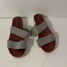 MIA Silver slide on sandal size 8