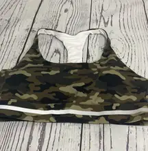 Light Green Camo Reflective Soft n Snug Racer Bra Sz XX