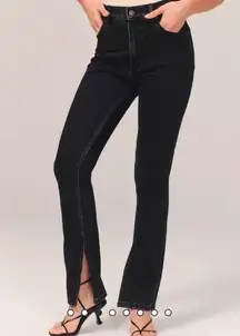 NWOT Abercrombie & Fitch Black Curve Love Split Hem Skinny High Rise