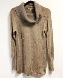 Smartwool Minturn Drape Neck Sweater in Taupe (Tan-Gray) EUC Cowl Neck Wool