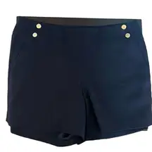 Ann Taylor Navy Shorts with Silver Buttons Size 6