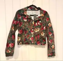 Ark & Co NWT Brown Button Up Floral Jacket