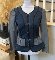 ANTHROPOLOGIE DAUGHTERS OF THE LIBERATION SPLICING JEAN JACKET SIZE 2