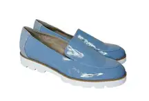 Vionic Kensley Loafer in Blue Shadow Patent Leather 11 Wide