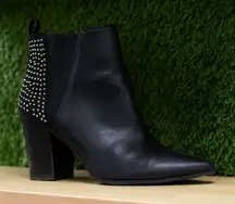 Black A+ Cheyenne Studded Ankle Boots