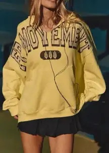 NWT Free People FP Movement Best Of Logo Hoodie - sour citrus combo - XS