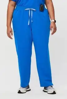 FIGS W20SW2031 Royal Blue High Waisted Zola Skinny Scrub Pant Size XL