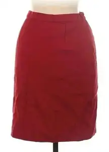 Vintage Giorgio Sant’Angelo | Timeless Red Pure Wool Classic Pencil Skirt Size 8