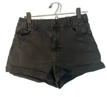 Sincerely Jules Black Cotton Blend Cuffed Denim Jean Shorts Women Sz 9/29