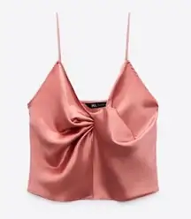 ZARA NWOT Rose Twist Front Cami