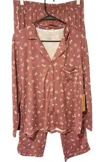 Rae Dunn Size‎ Large Cowboy Hat Boot Western Print Pajama 2 Piece Set NEW