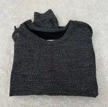 Marine Layer Chill Textured Sweatshirt Anthracite Gray Womens Sz XS‎