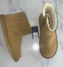 Universal Thread Tan Suede Ankle Boots Sz 7 memory foam