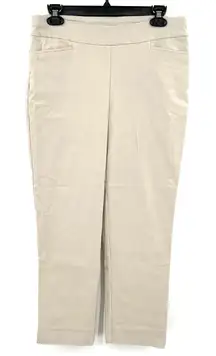 Chico´s US Size 8 / Chico´s Size 1 Pull On Khaki Pants Tan‎ Casual Slip On