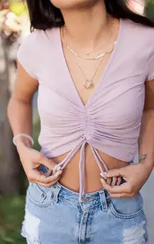 Out From Under Alexa Ruched Front Crop Top