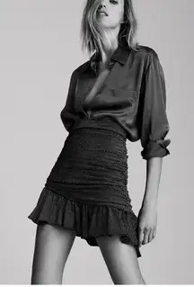 NWT ZARA SPARKLY RUCHED SKIRT Holiday Festive Bloggers Fav