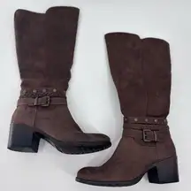 Brown Suede Knee High Boots Women’s