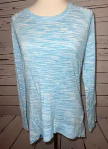 Champion‎ Pullover lightweight sweatshirt Medium Blue Long Sleeve Rayon Tunic