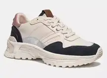 Coach C143 Signature‎ Runner Shoes Chalk/Dusty Rose Size 7 Dad Sneakers G3863