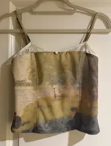 Edikted Artistic Print Camisole with Lace