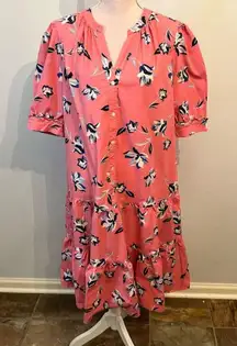 Draper James Floral Button Front Midi Dress w/pockets  Sz. L