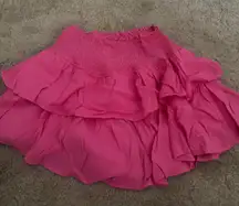 Amazon pink ruffled skirt