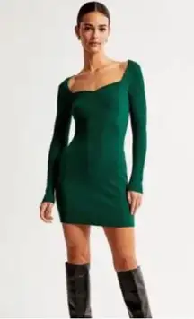 Abercrombie Long Sleeve Sweetheart Mini Sweater Dress