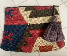 Boho Gypsy Woven Clutch Bag Tassel Small Purse Casual Bohemian Colorful