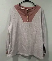 2/$10 Women's Two-Tone Button-Up Top