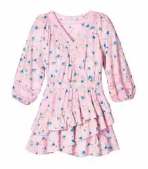 NWT LoveShackFancy x Target Esme in Pink Floral Ruffle Tiered Mini Dress XL