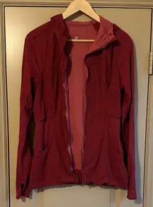 Lululemon Dance Studio Jacket Rib Sleeve Red Size 12
